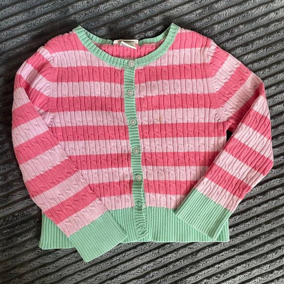 Old Navy Cherokee Girls XS Sweater Bundle Pink Green Button Down Long Sleeve - 2 - Picture 2 of 10